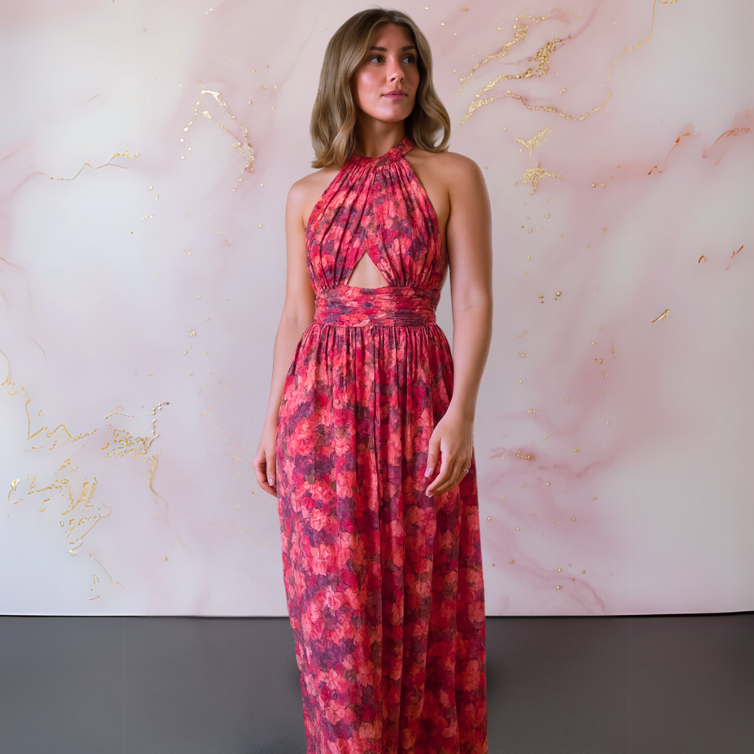 AITANA | Vestido largo cruzado con abertura elegante