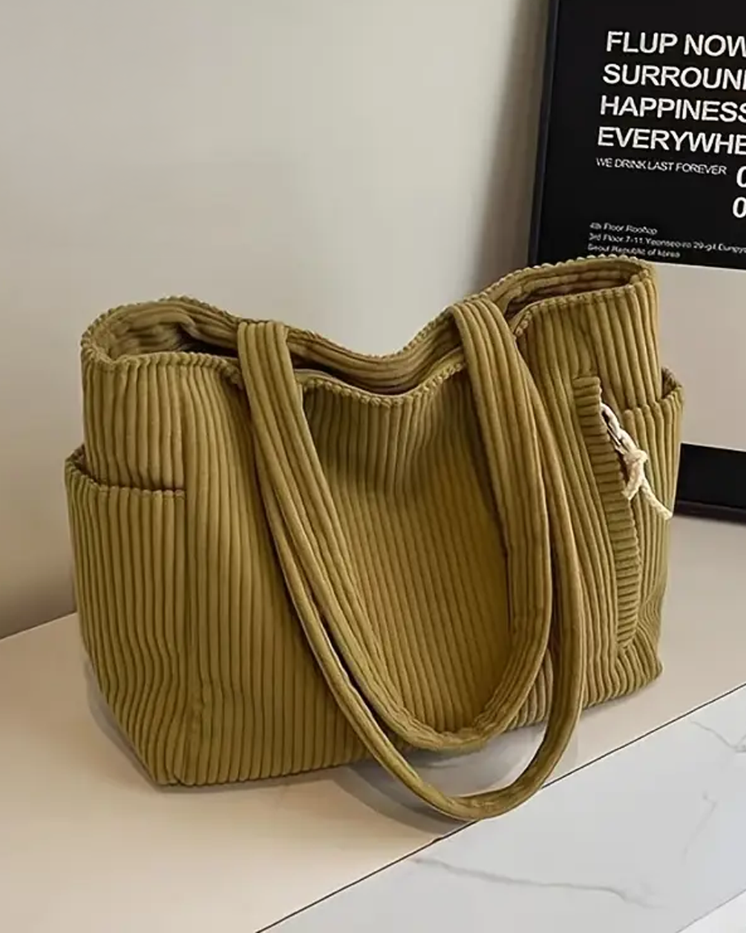 CARMEN | Bolso de pana con detalle de cordón