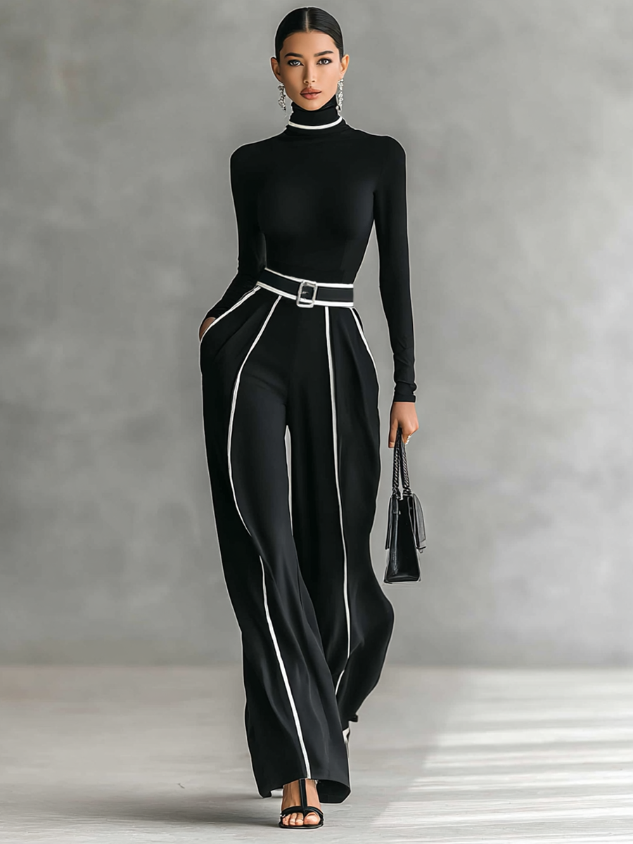 ALMA | Conjunto dos piezas mujer con top de cuello alto