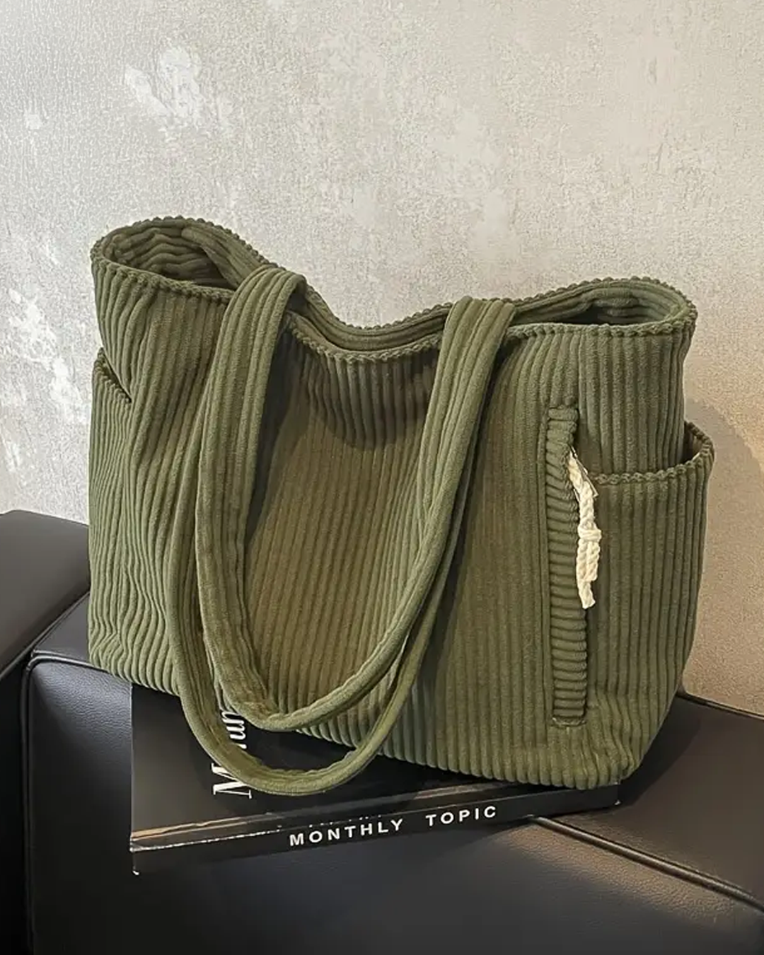 CARMEN | Bolso de pana con detalle de cordón
