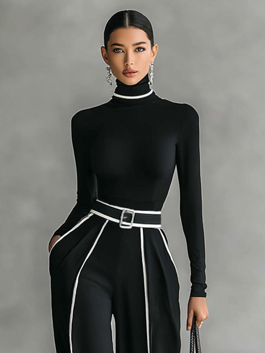 ALMA | Conjunto dos piezas mujer con top de cuello alto