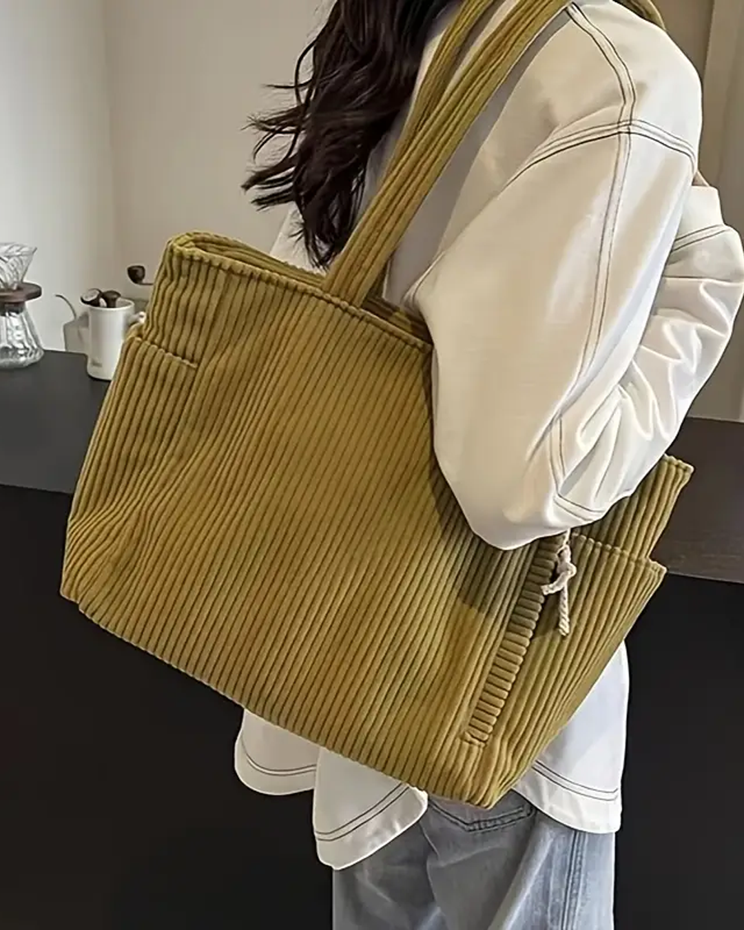 CARMEN | Bolso de pana con detalle de cordón