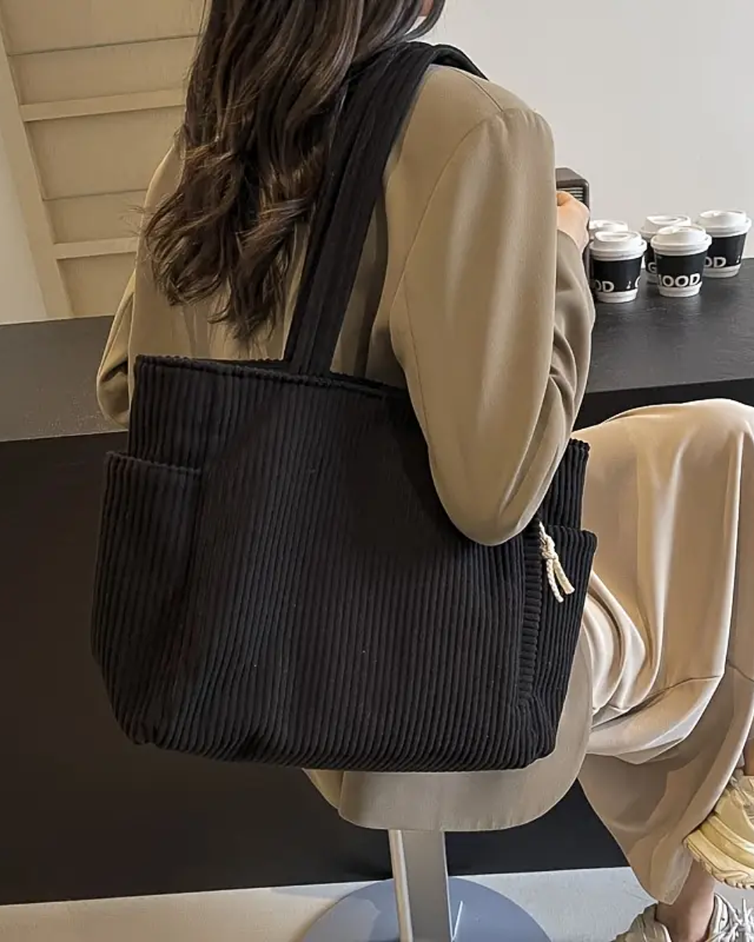 CARMEN | Bolso de pana con detalle de cordón