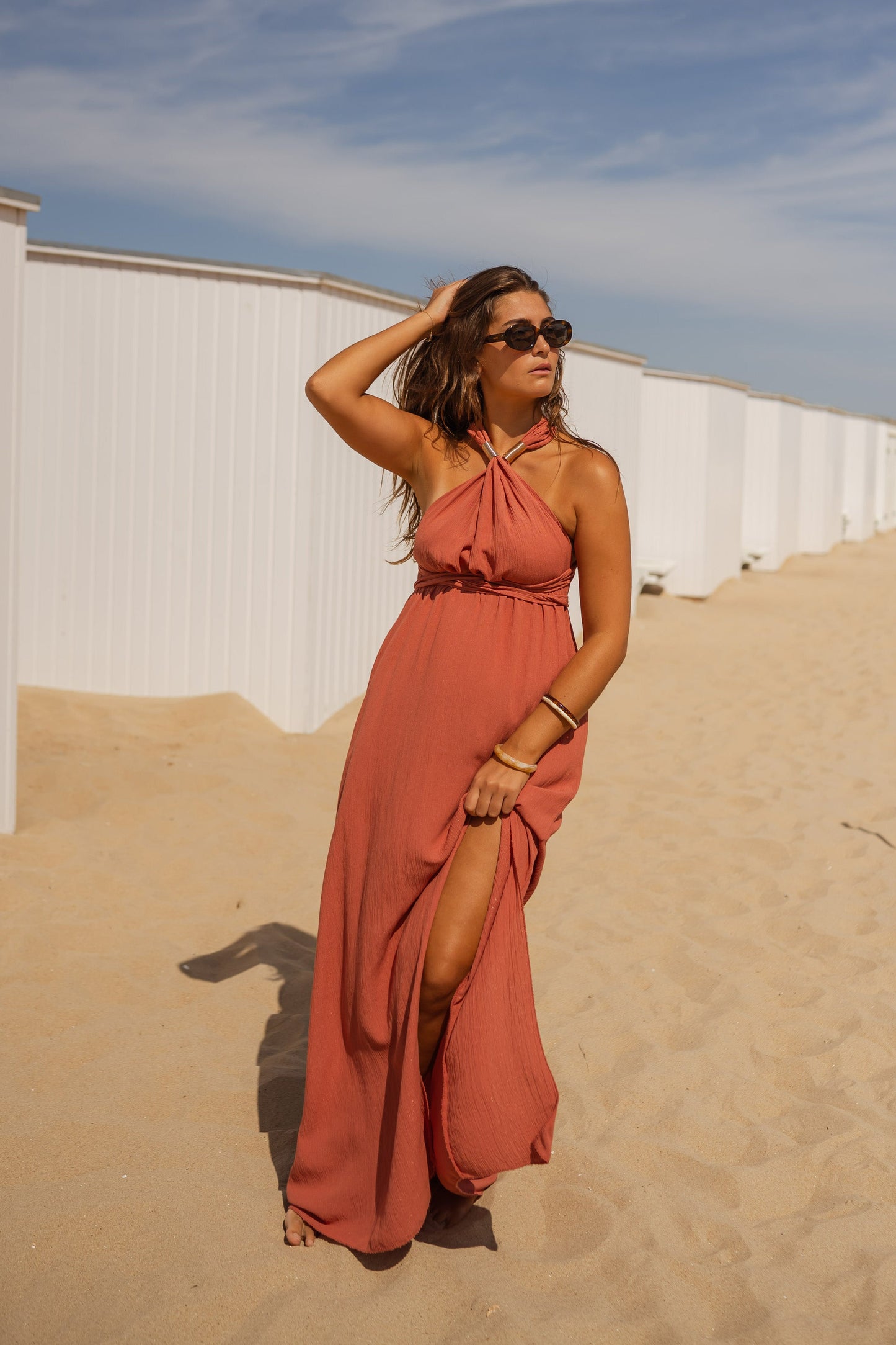 Noa | Vestido largo con abertura frontal