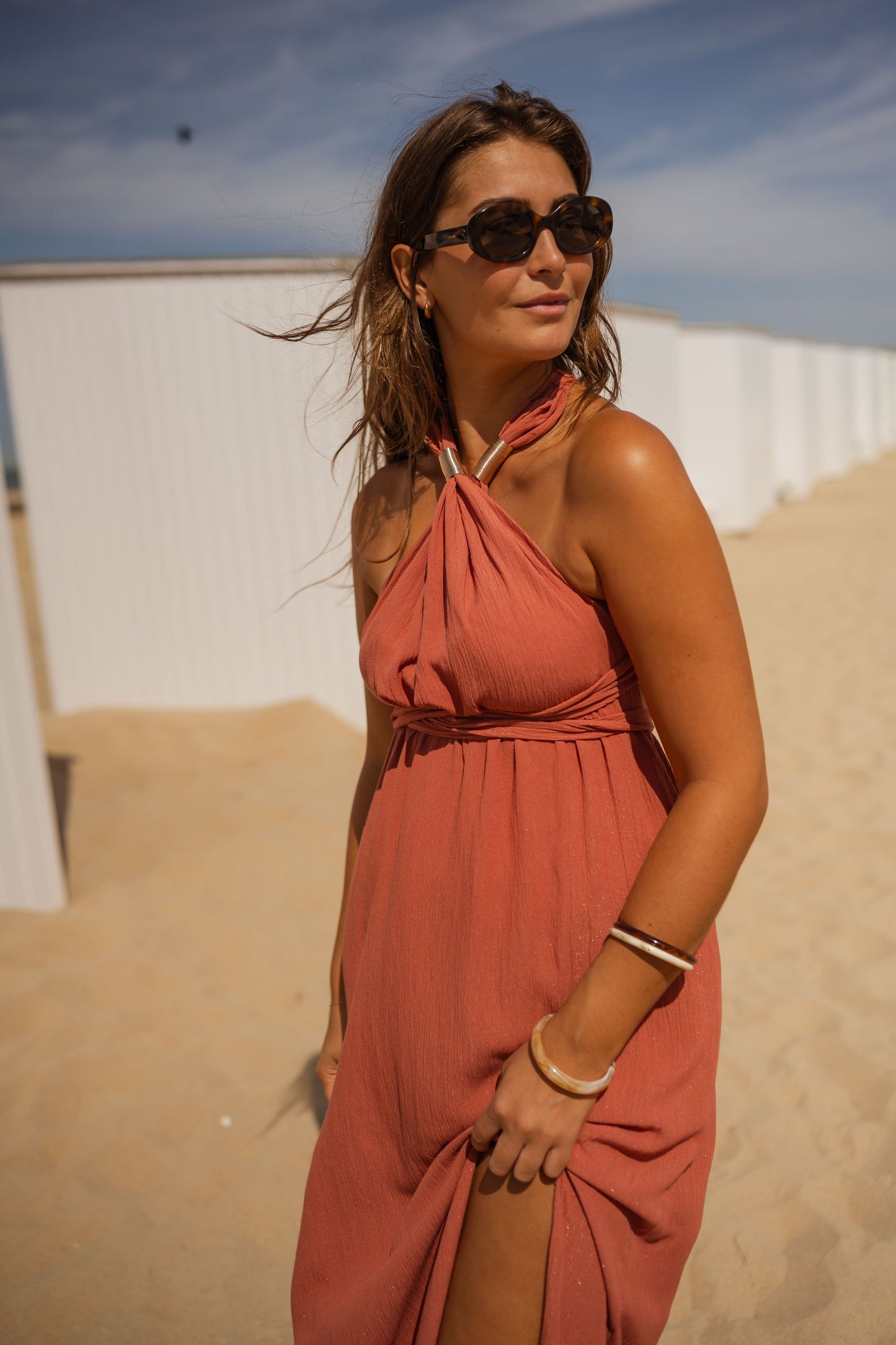 Noa | Vestido largo con abertura frontal