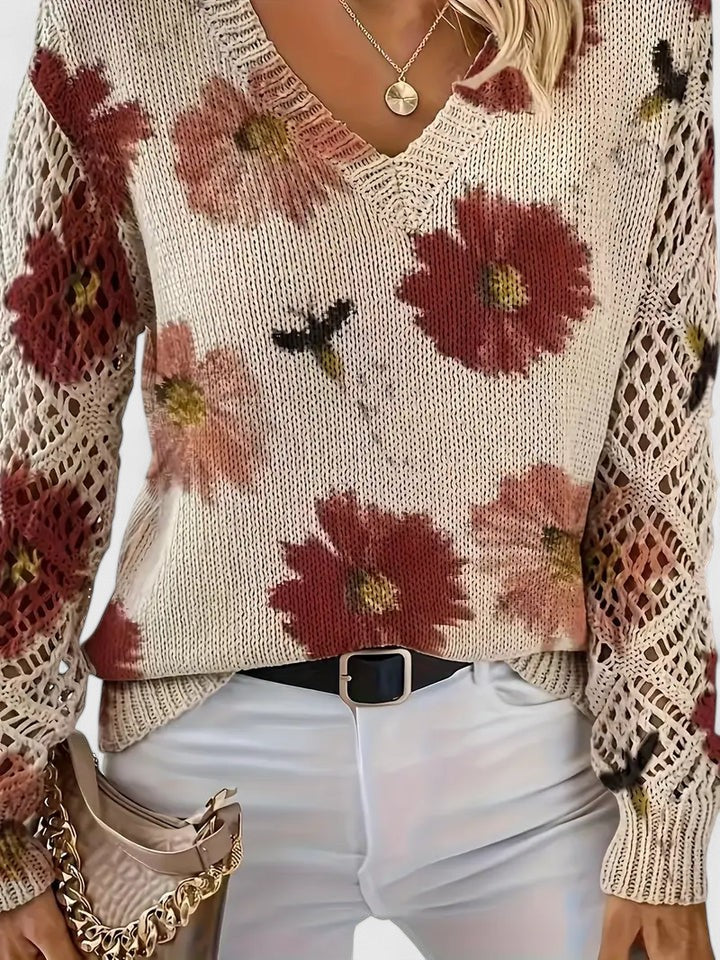MIREIA | Jersey elegante con estampado floral
