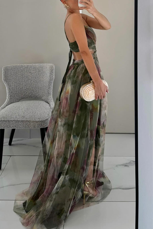 ESTHER | Vestido largo con estampado floral