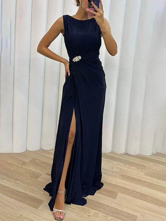 AURORA | Vestido de noche largo plisado