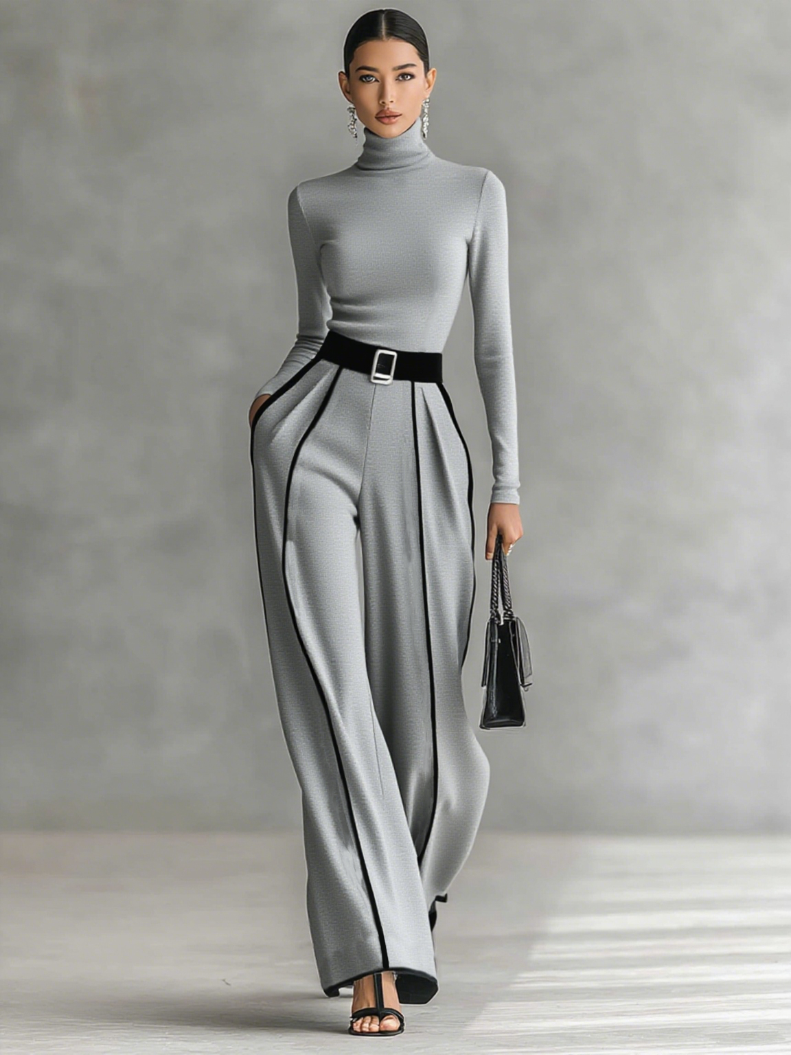 ALMA | Conjunto dos piezas mujer con top de cuello alto