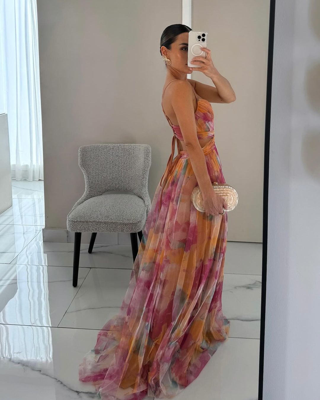 ESTHER | Vestido largo con estampado floral