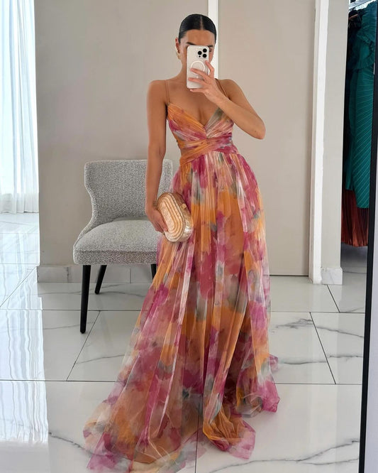 ESTHER | Vestido largo con estampado floral