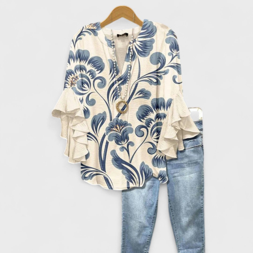 ISABELLA | Blusa con Flores Elegantes