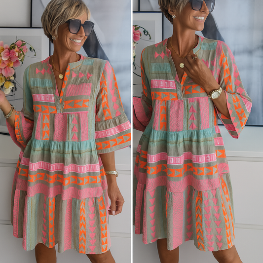 LUNA | Vestido Corto Bordado de Verano
