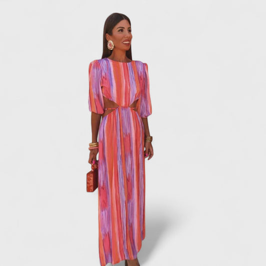 MIA | Vestido largo elegante con aberturas sofisticadas