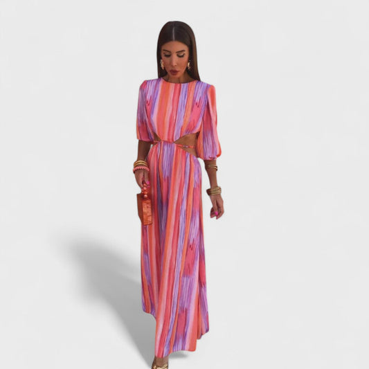 MIA | Vestido largo elegante con aberturas sofisticadas