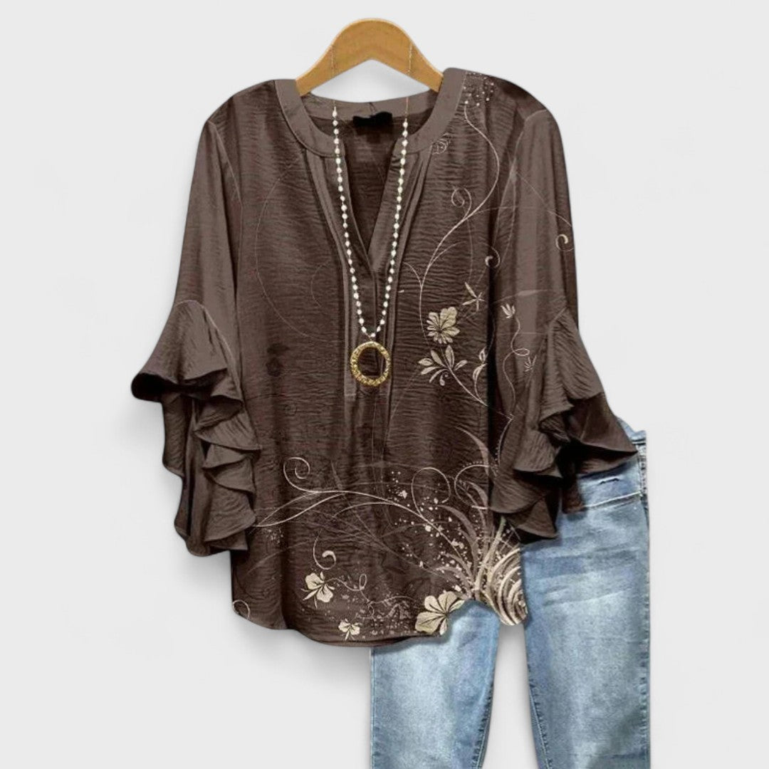 ISABELLA | Blusa con Flores Elegantes