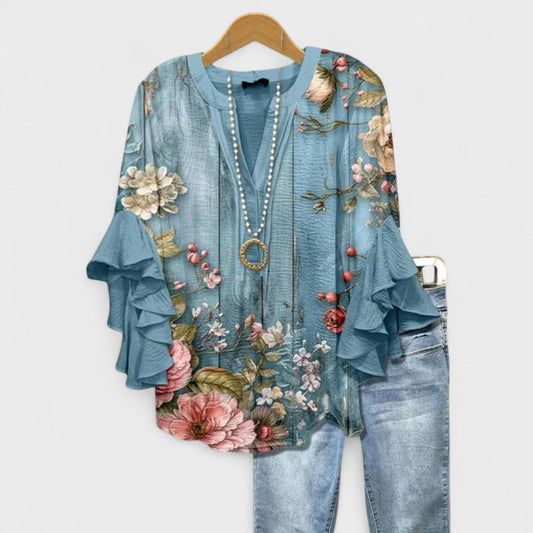 ISABELLA | Blusa con Flores Elegantes