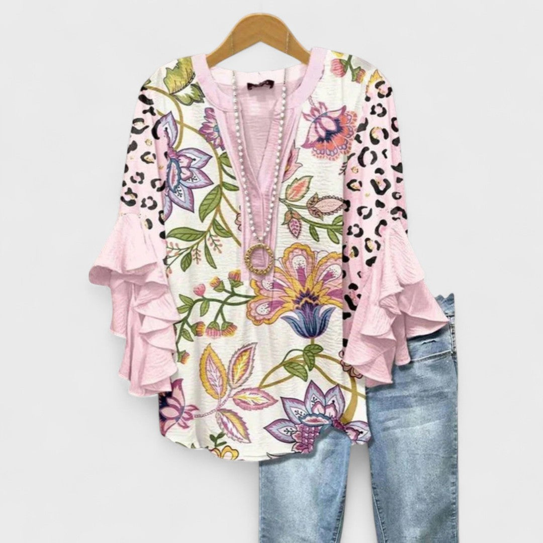 ISABELLA | Blusa con Flores Elegantes