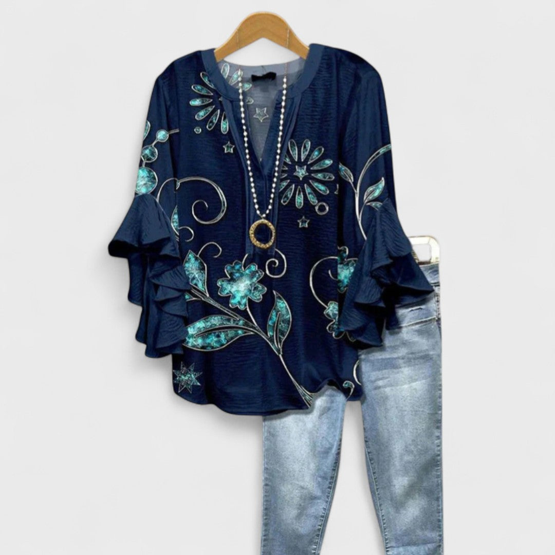 ISABELLA | Blusa con Flores Elegantes