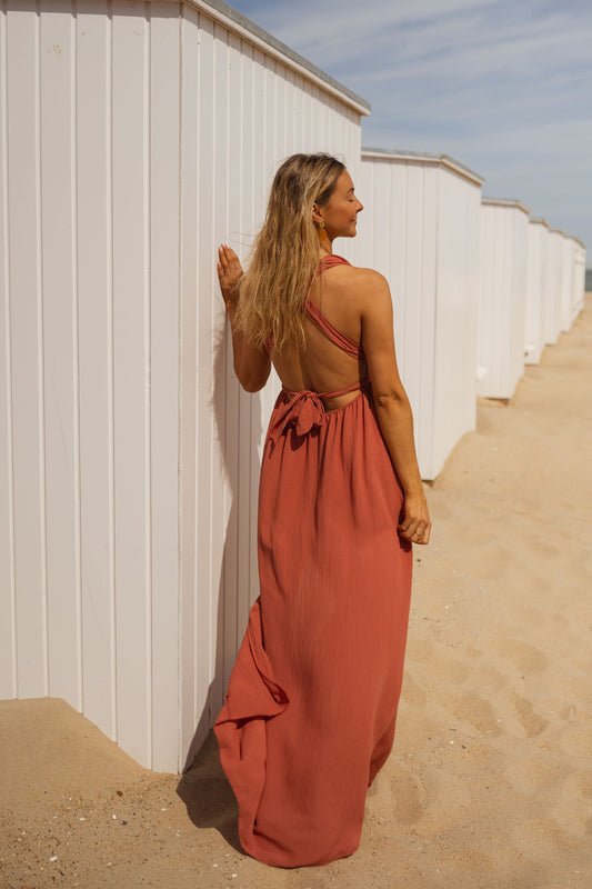Noa | Vestido largo con abertura frontal