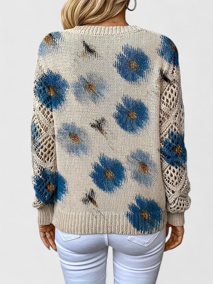 MIREIA | Jersey elegante con estampado floral