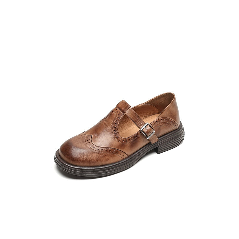 Elegantes Mary Janes de cuero